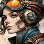 Steampunk Lady Pilot