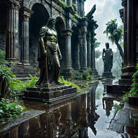 Ancient Ruins After a Thunderstorm