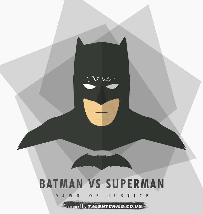 Batman vs Superman Flat Design by talentchild on DeviantArt
