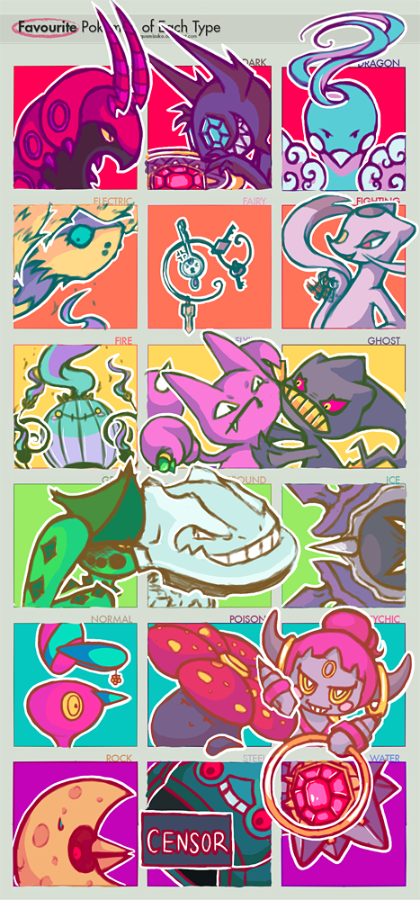 My favourite pokemon types! by DreamyNormy on DeviantArt