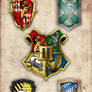 All the crests together