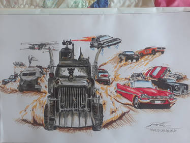 Inktober Movie and TV SHOW car mash up