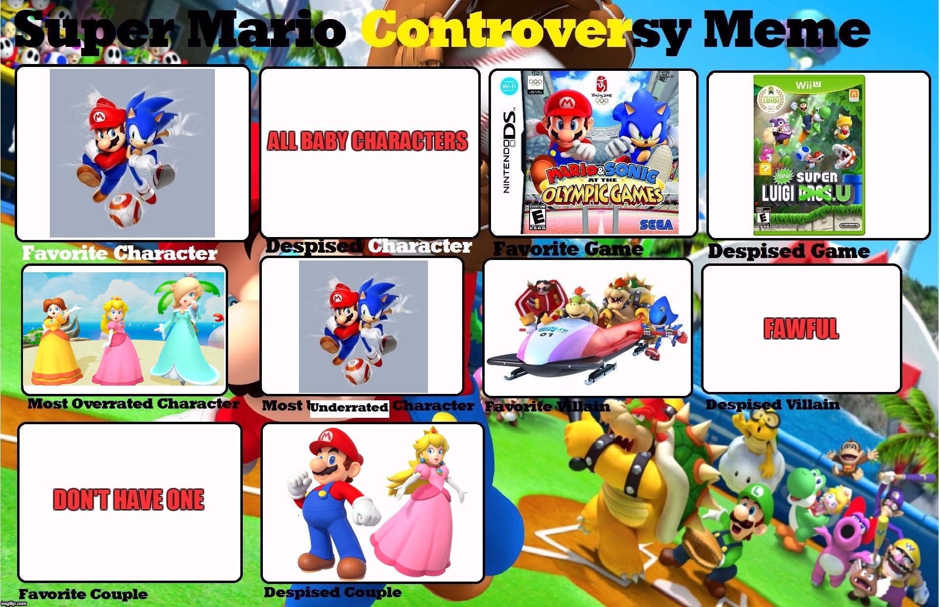 ProjectOneAMG's Super Mario Controversy Meme