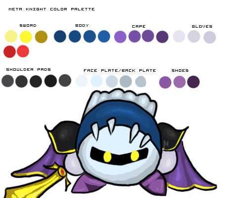 Meta Knight Yellow Meta Knight-ColorPalette by srmEXE on DeviantArt