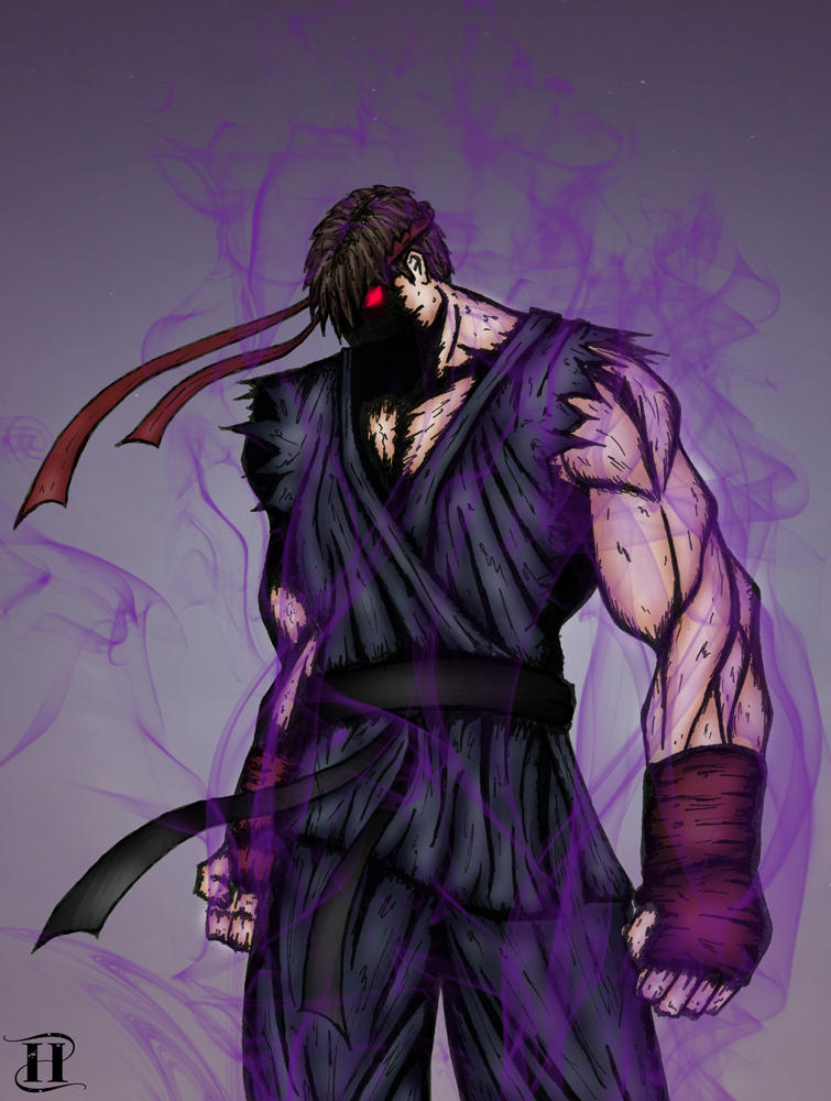 ryu - dark hadou by hulja on DeviantArt