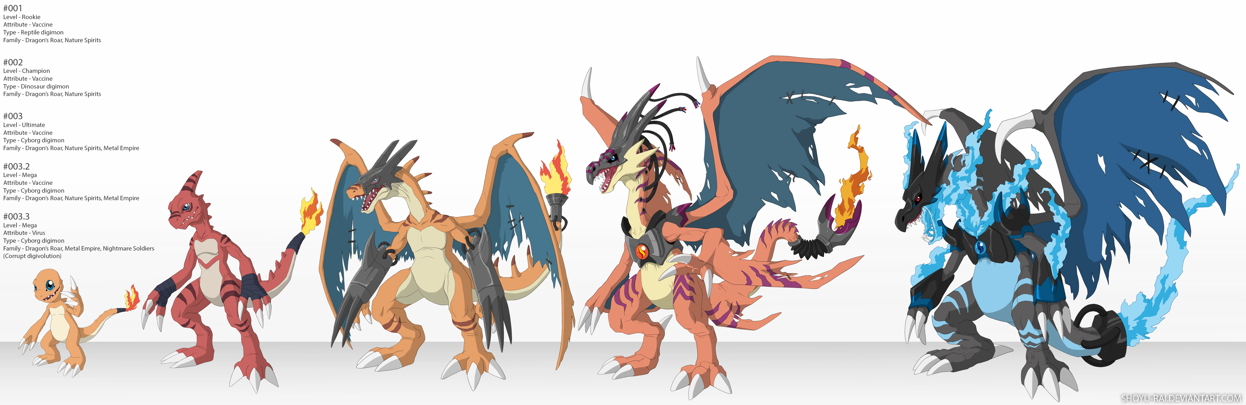 Digimonified: Mega charizard X and Y by Shoyu-Rai on DeviantArt