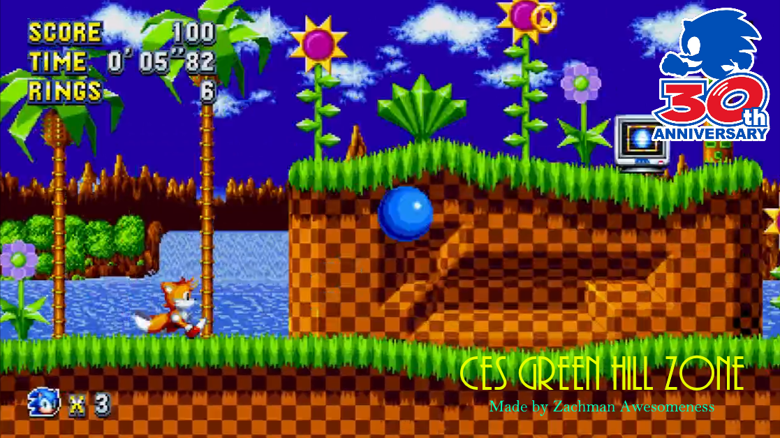 Sonic Mania Armless Sonic + More Green Hill 