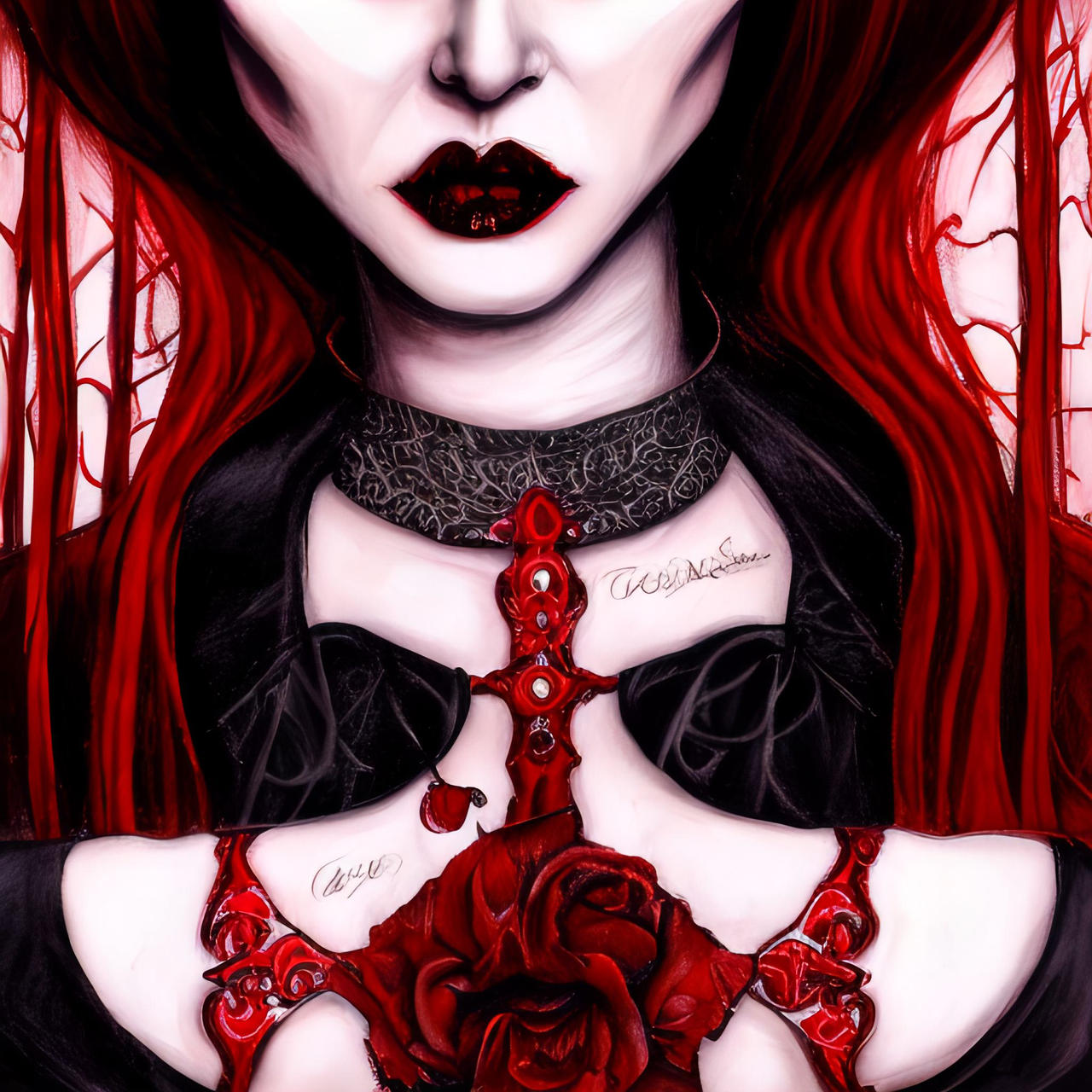 Black Vampire Custom R goth vampire black and red colors by rz67vr on DeviantArt