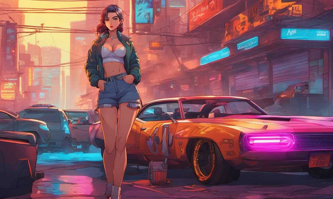 Deviantart Woman Car Posing with her car by rz67vr on DeviantArt