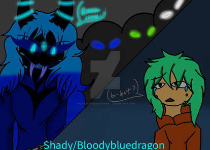 shady( myoc ) and eye ( dreamcore myoc) by Bloodybluedragonart on DeviantArt