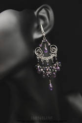 Amethyst swirl earrings