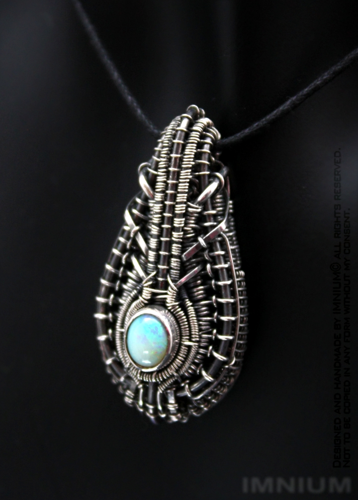 Opal mini borg pendant