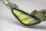 Abstract labradorite necklace detail by IMNIUM