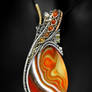 Reversible agate pendant