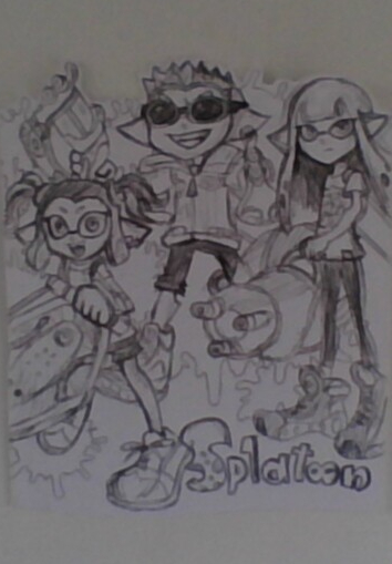 Complex Splatoon Drawing splatoon pen drawing by sakurapeachart on DeviantArt