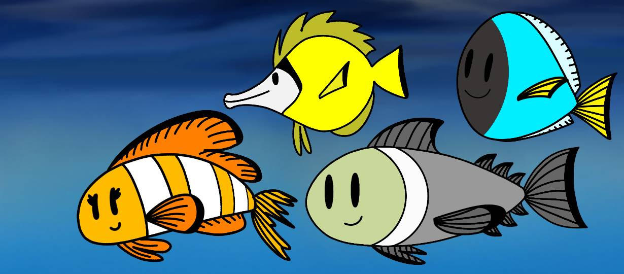 my fish characters by TheblueBirdArtist on DeviantArt