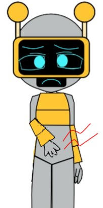 Funbot having stomach ache (humanoid) by heelani on DeviantArt
