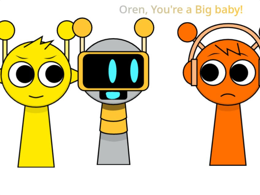 Funbot and Simon Calls Oren a big baby by heelani on DeviantArt