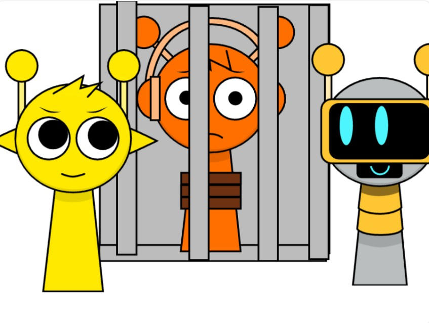 Simon and Funbot kidnaps Oren and lock in the cage by heelani on DeviantArt