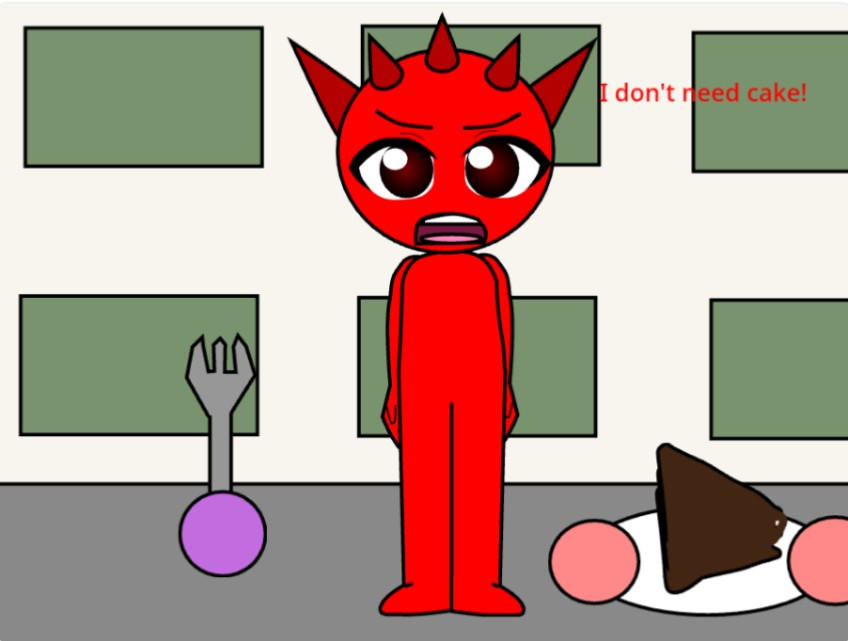 Hanged Raddy Raddy doesn't want cake by heelani on DeviantArt