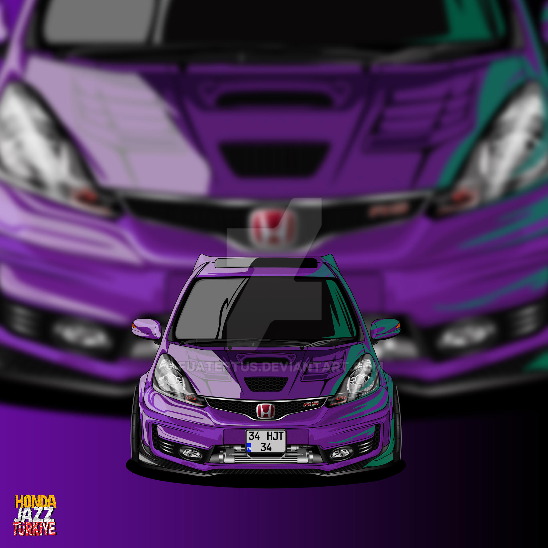 Honda Jazz Fit Ge8 Violet Graphic Design By Fuatertus On Deviantart