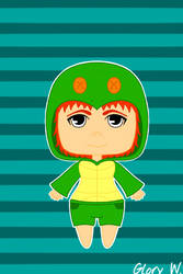 Cute chibi turtle girl.