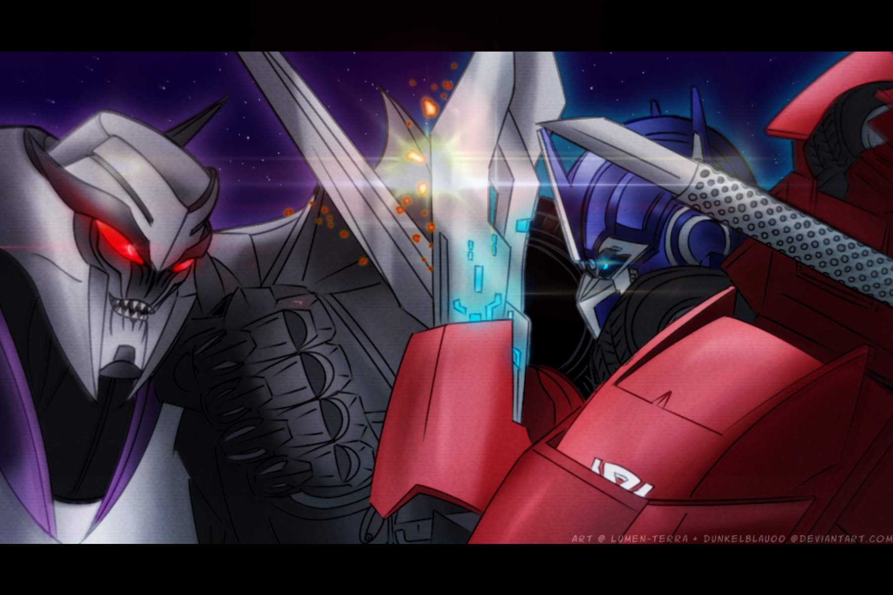 Optimus Vs Megatron ::Collab with dunkelblau::