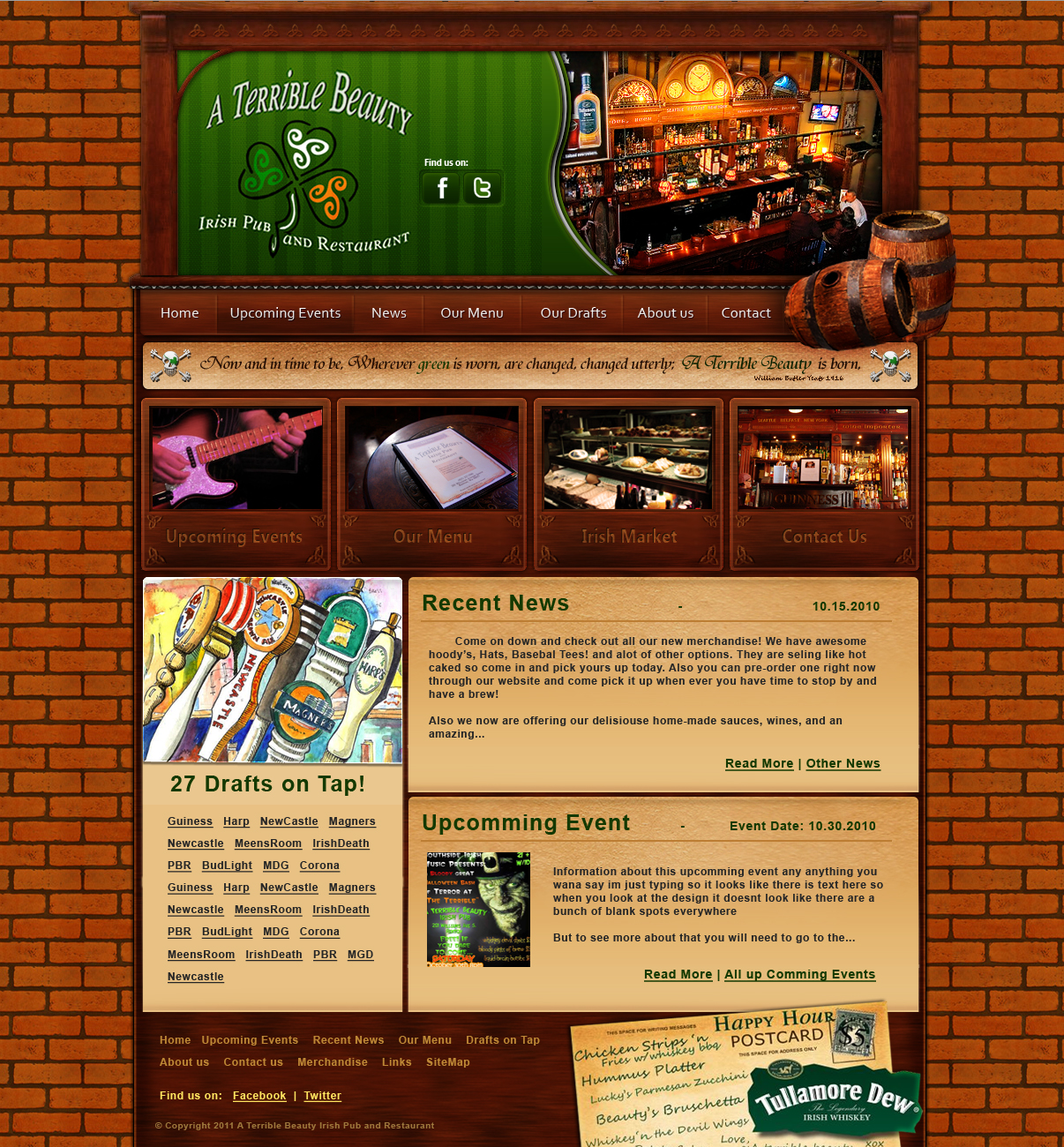 IRISH PUB WEBDESIGN