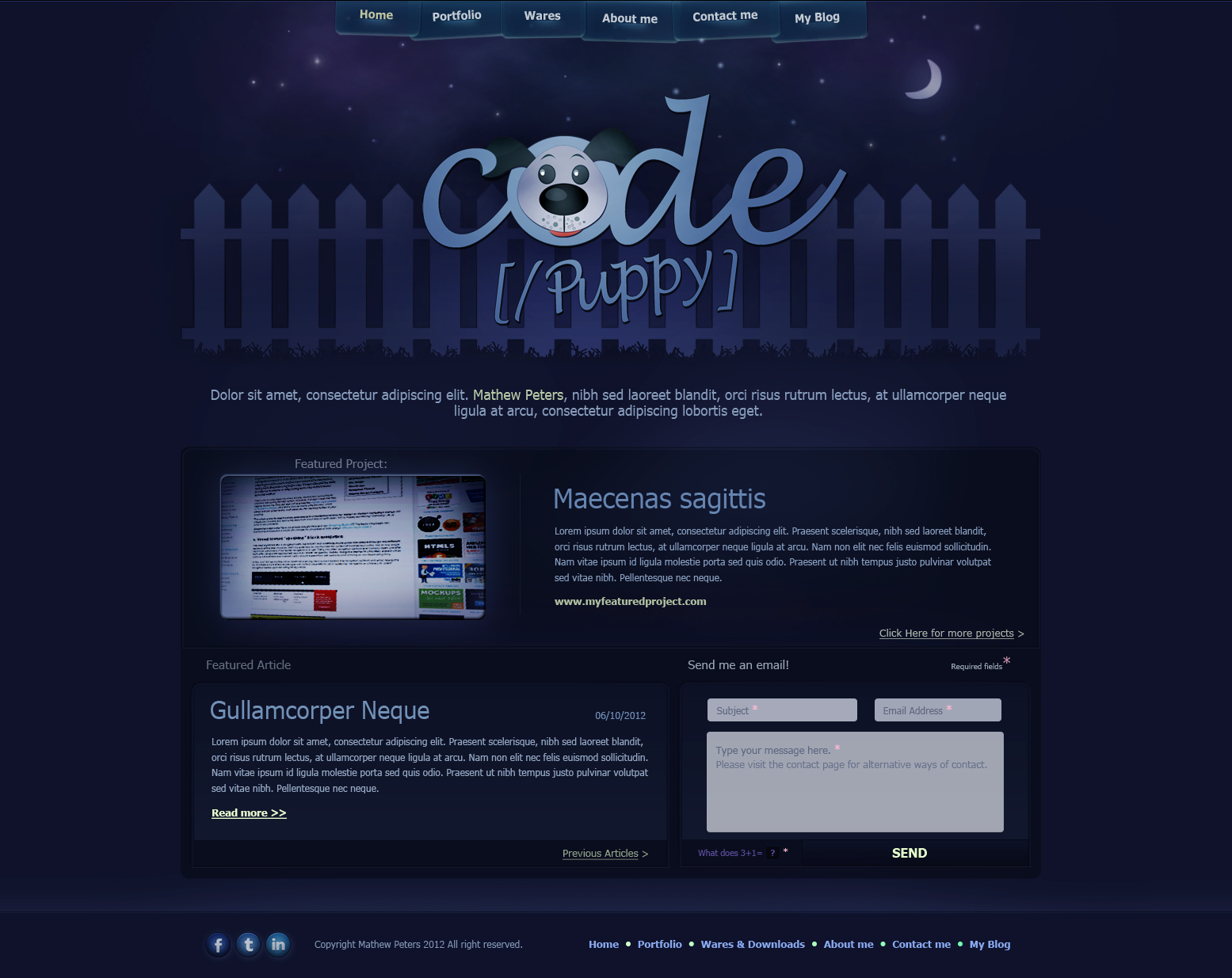 Code Puppy Website design