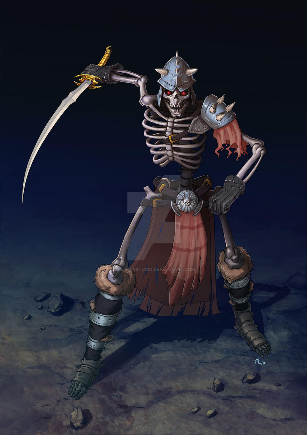 COMMISSION: SKELETON WARRIOR by getterstudio on DeviantArt
