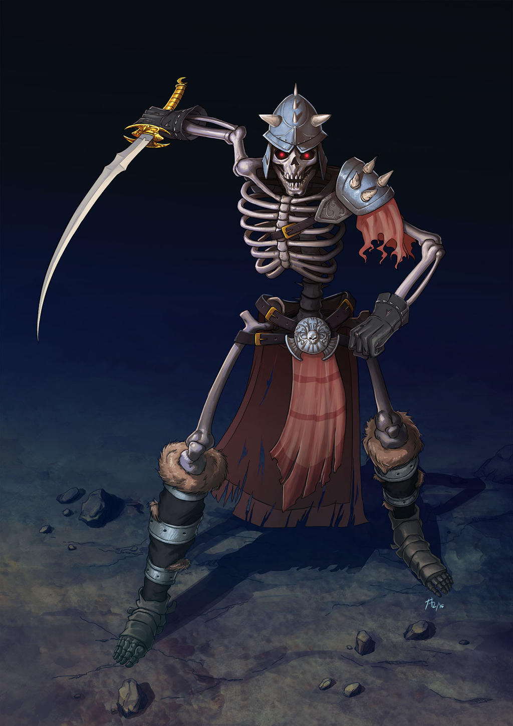 COMMISSION: SKELETON WARRIOR by papillonstudio on DeviantArt