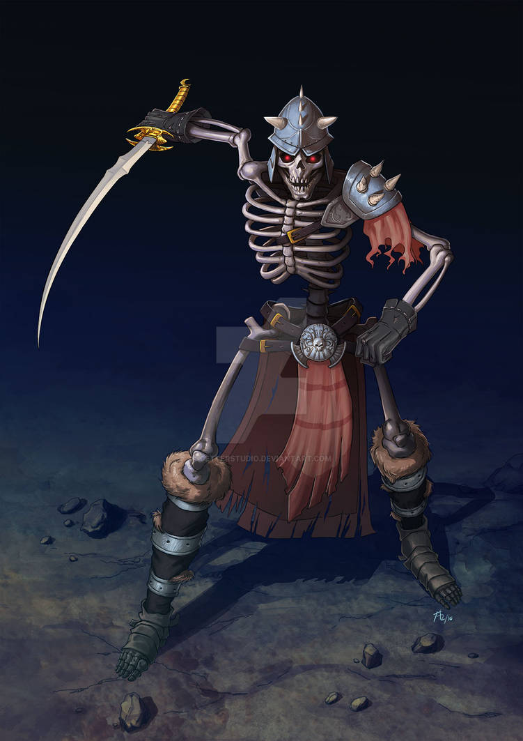 COMMISSION: SKELETON WARRIOR by getterstudio on DeviantArt