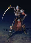 COMMISSION: SKELETON WARRIOR by papillonstudio