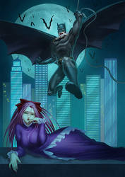 COMMISSION : BATMAN AND AKASHA