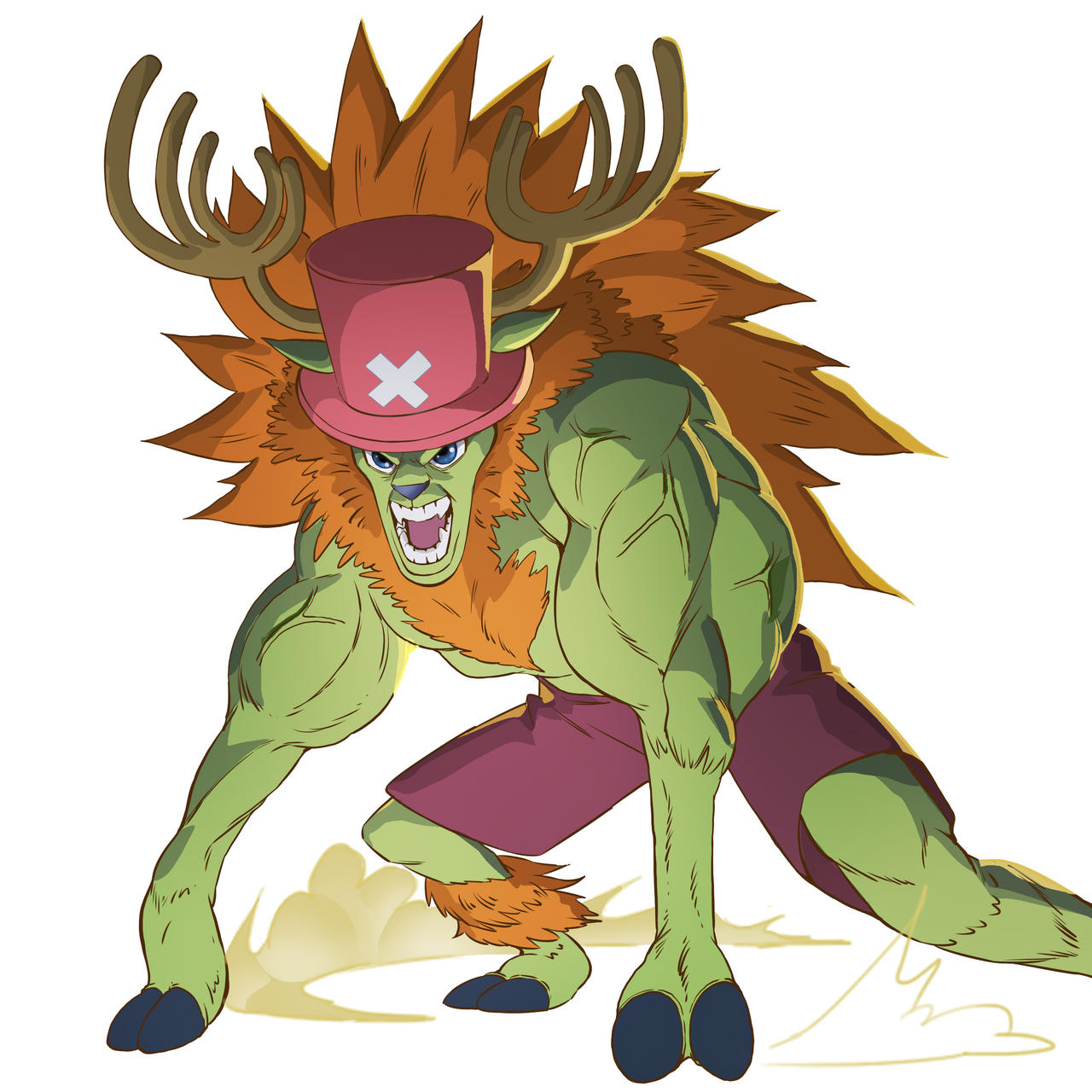 Choper Rage Form Tony Tony Chopper - BLANKA Rage Mode! by getterstudio on DeviantArt