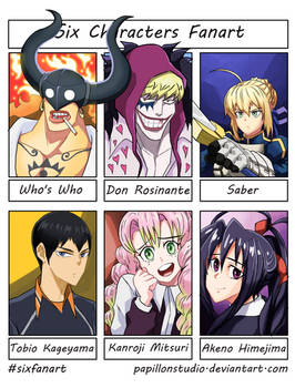 Six Fanart Characters #3