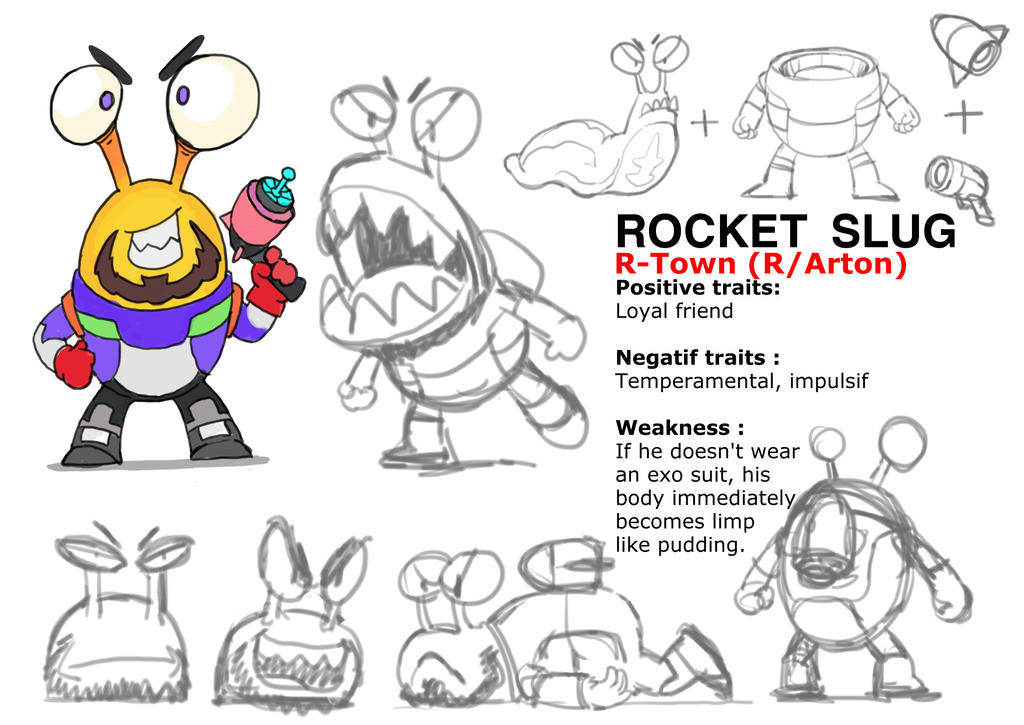 Original Character : Arton the Rocket Slug by getterstudio on DeviantArt