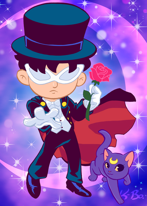 Tuxedo Mask and Luna by K-Bo.