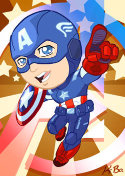 Avengers Captain America Art Card