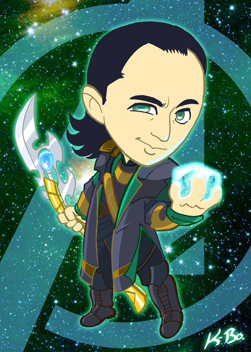 Avengers Loki Art Card