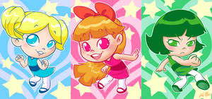 The Powerpuff Girls Art Card Set by K-Bo.