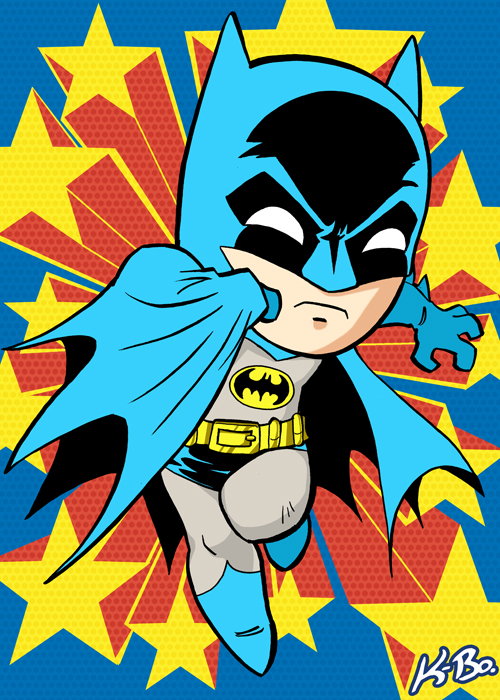 Super Powers Batman Art Card by K-Bo.