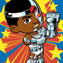 Super Powers Cyborg Art Card by K-Bo.