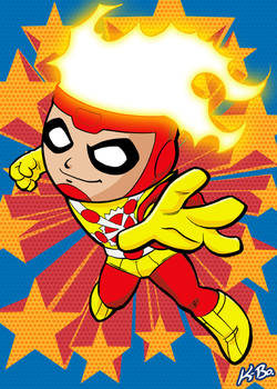 Super Powers Firestorm Art Card by K-Bo.