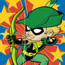 Super Powers Green Arrow Art Card by K-Bo.