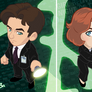 The X-Files Mulder and Scully Art Cards