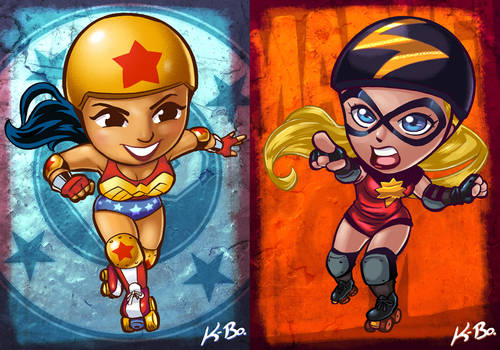 DC VS Marvel Roller Derby: Wonder Woman/Ms Marvel