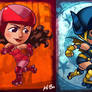 DC VS Marvel Roller Derby: Scarlet Witch/Batgirl