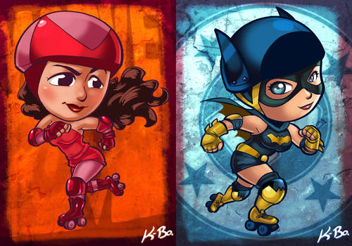 DC VS Marvel Roller Derby: Scarlet Witch/Batgirl