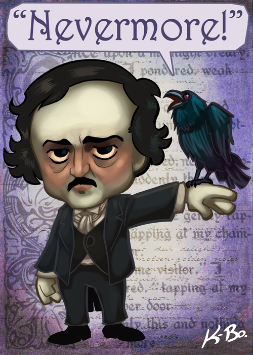 Edgar Allan Poe Art Card